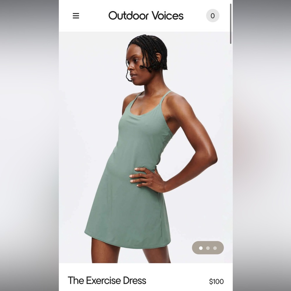 GUC Outdoor Voices Forest Green Exercise Dress
